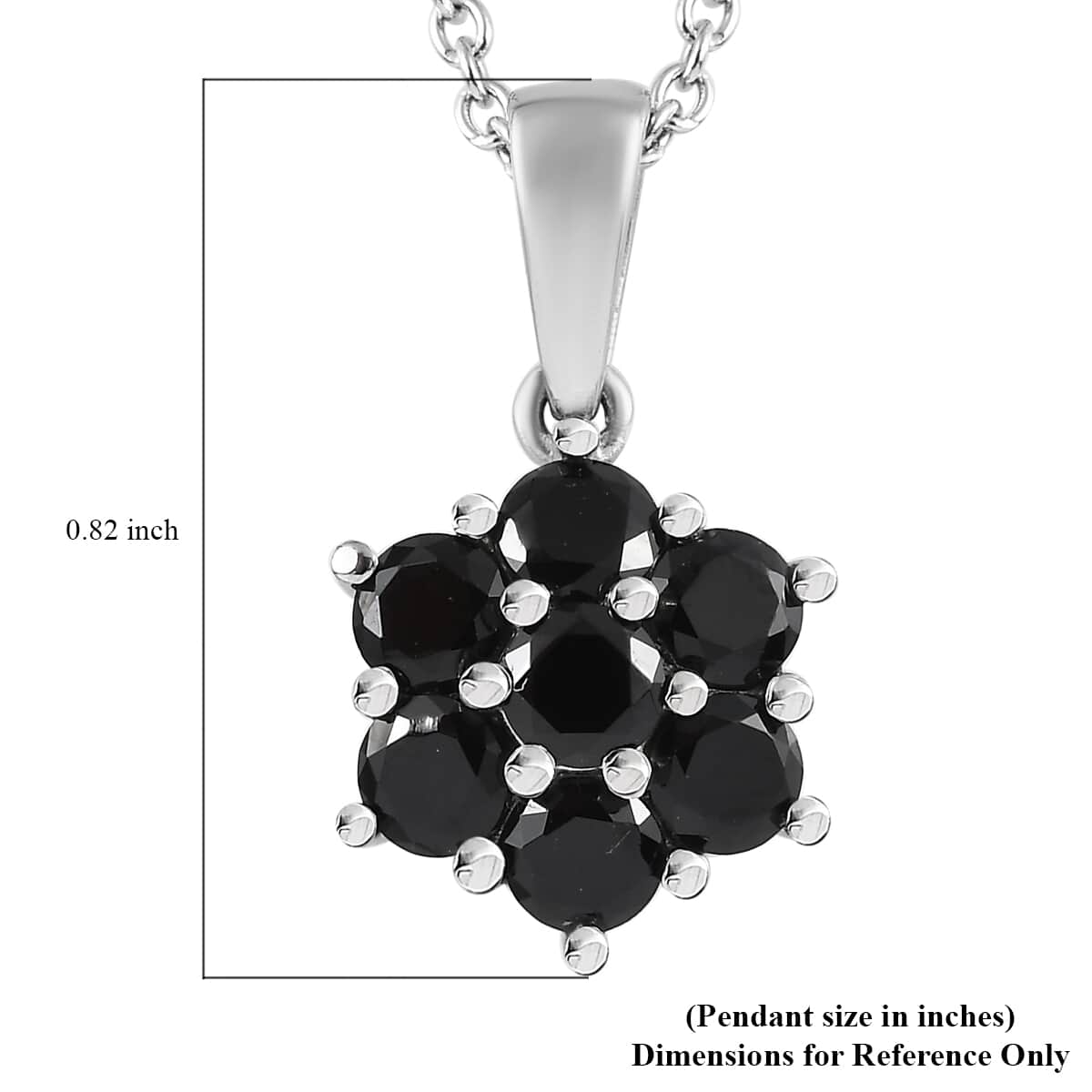 White Zircon Pendant Necklace (20 Inches) in Stainless Steel 2.50 ctw image number 5