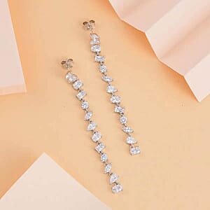 Lustro Stella Finest CZ Mixed Shapes Set of 3 Earrings in 14K YG and Rhodium Over Sterling Silver 39.15 ctw