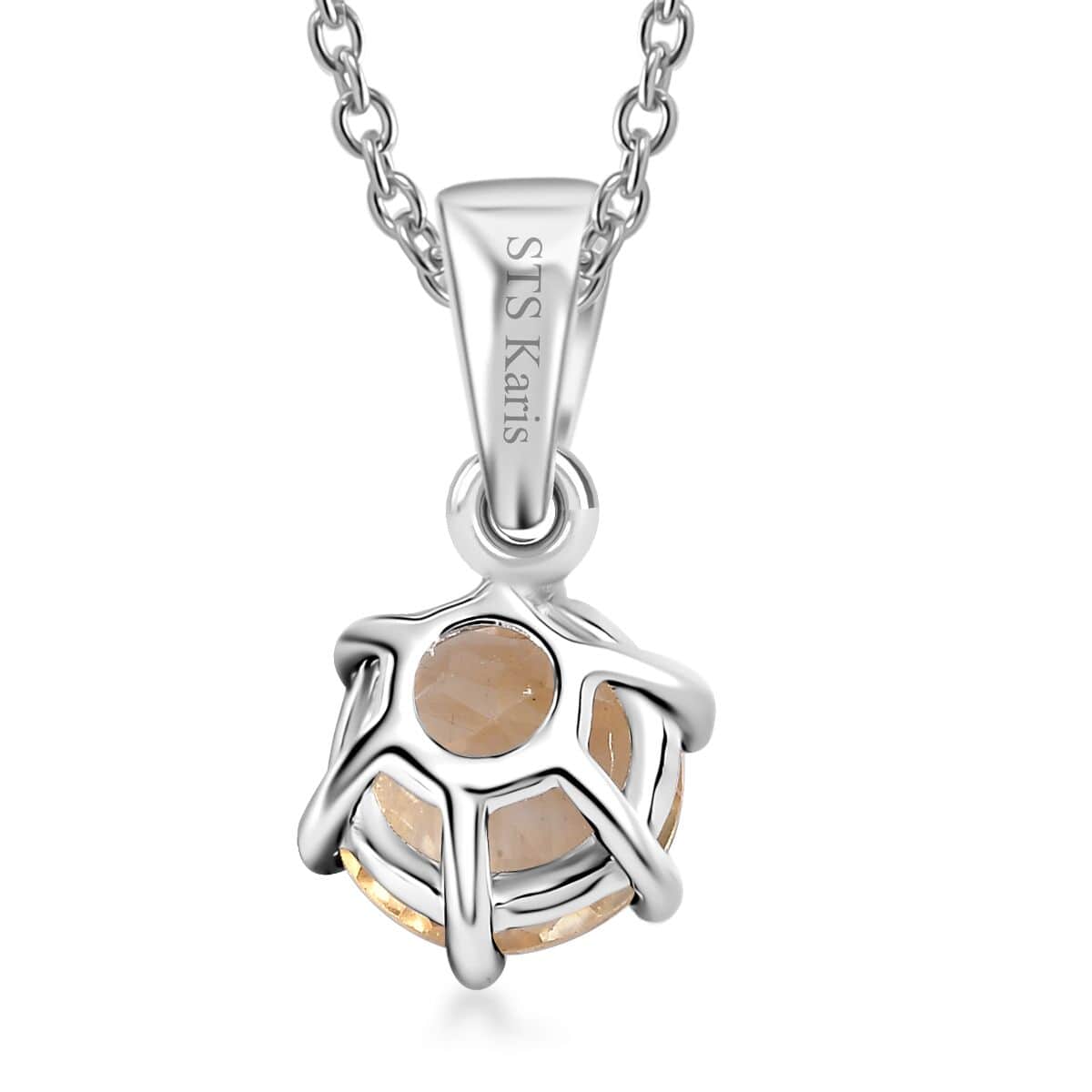 Karis Brazilian Citrine 1.85 ctw Pendant in Platinum Bond with Stainless Steel Necklace 20 Inches image number 4