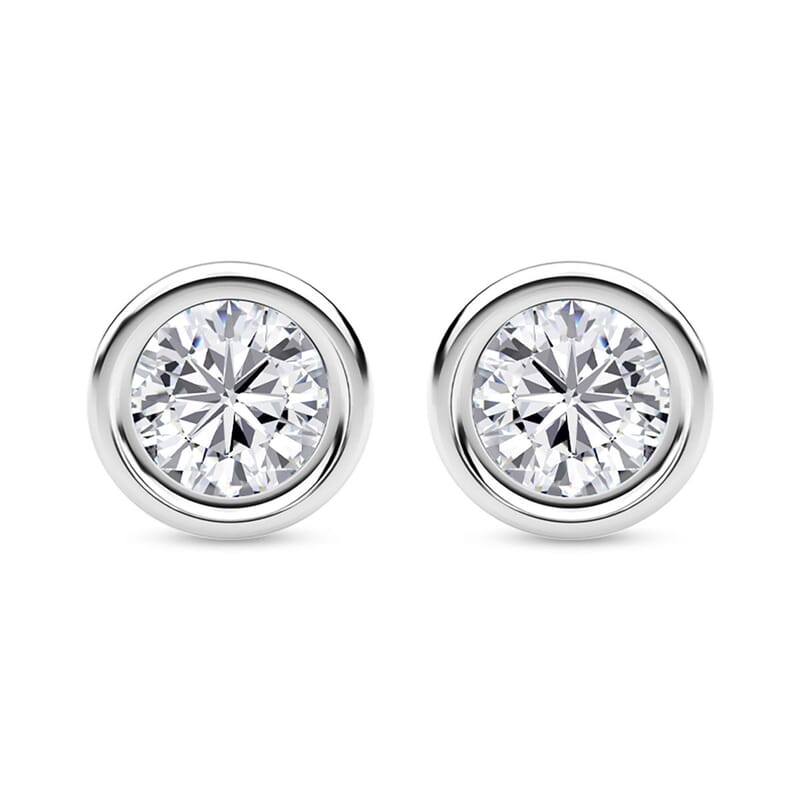 Moissanite 3.15 ctw Link Bracelet (6.50In) and Stud Earrings in Rhodium Over Sterling Silver