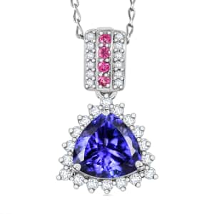 Certified & Appraised Rhapsody AAAA Tanzanite, Mahenge Spinel and E-F VS Diamond 2.80 ctw Pendant Necklace in 950 Platinum 4.70 Grams 20 Inches