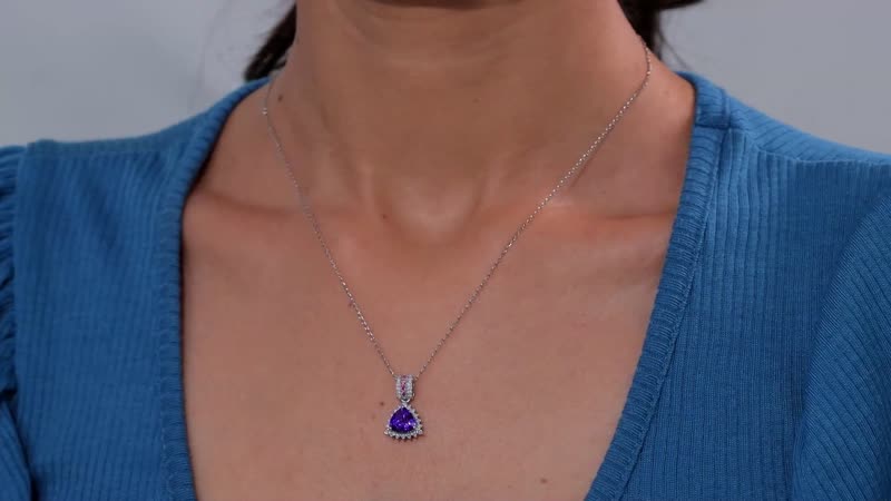 Certified & Appraised Rhapsody AAAA Tanzanite, Mahenge Spinel and E-F VS Diamond 2.80 ctw Pendant Necklace in 950 Platinum 4.70 Grams 20 Inches