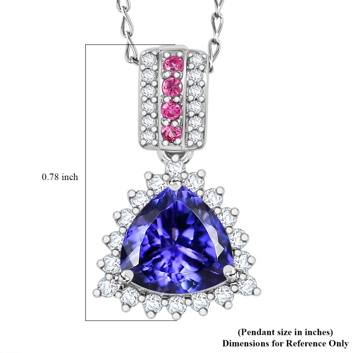 Certified & Appraised Rhapsody AAAA Tanzanite, Mahenge Spinel and E-F VS Diamond 2.80 ctw Pendant Necklace in 950 Platinum 4.70 Grams 20 Inches image number 5