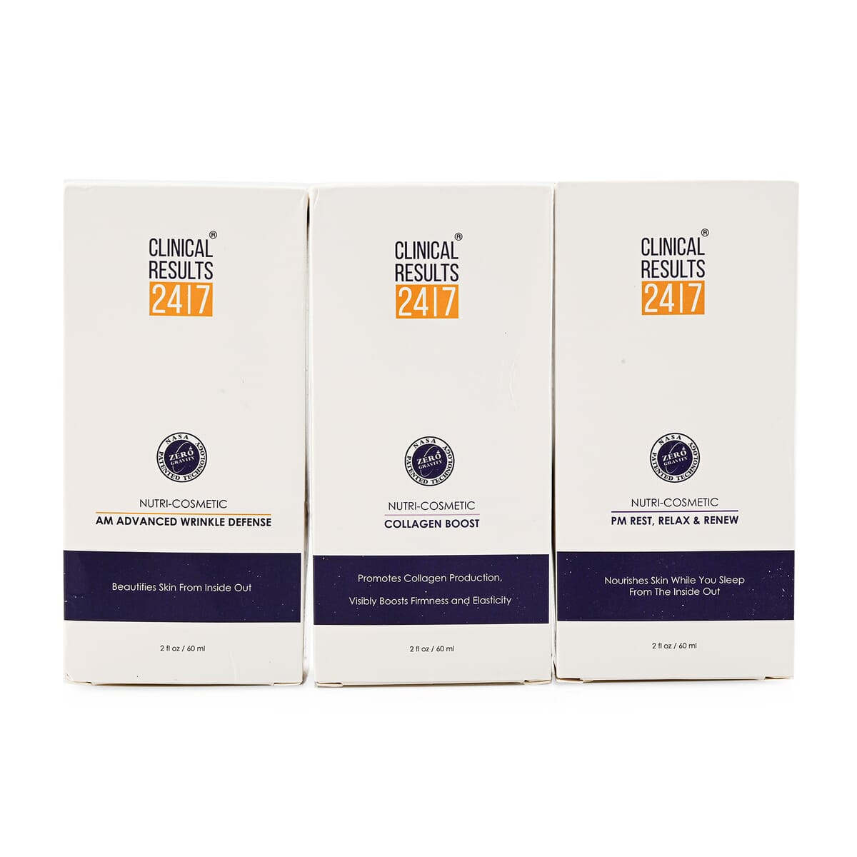 Cosmoprof Special Clinical Results 24.7 Nutri-Cosmetic AM Advanced Wrinkle Defense (2oz), Collagen Boost (2oz) and PM Rest, Relax & Renew (2oz) image number 6