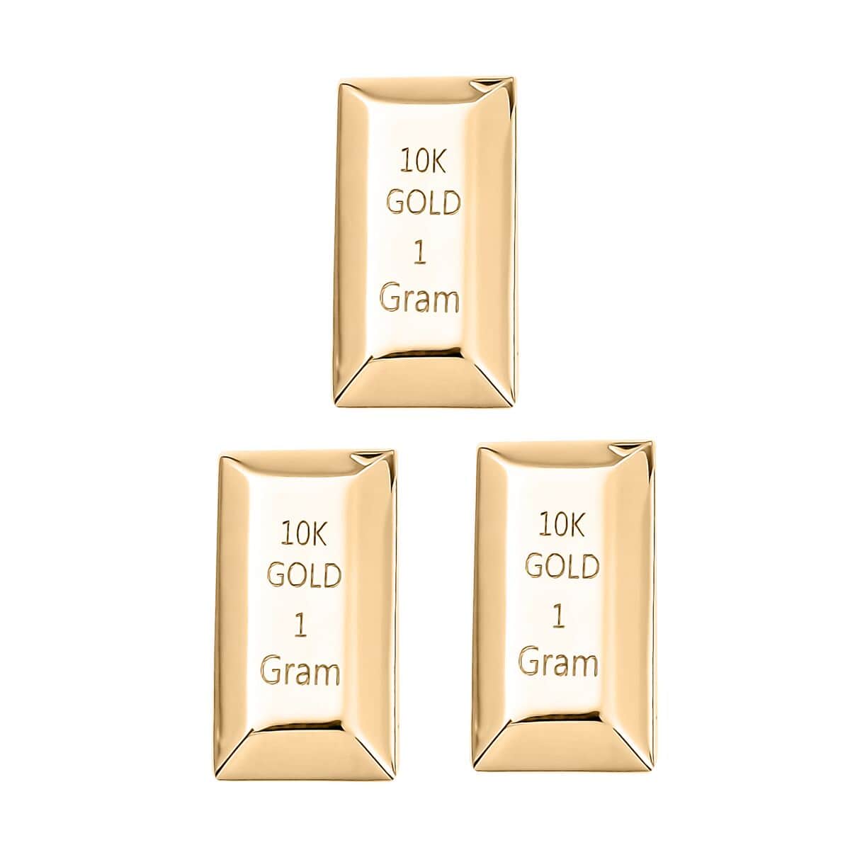 Set of 3 10K Yellow Gold Bar 3.0 Grams image number 0