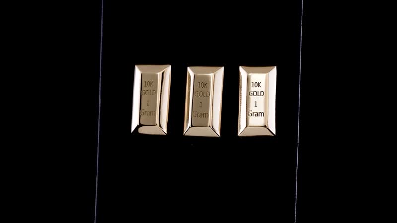 Set of 3 10K Yellow Gold Bar 3.0 Grams