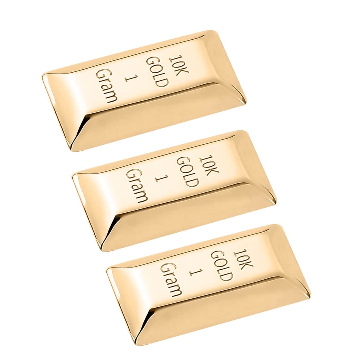 Set of 3 10K Yellow Gold Bar 3.0 Grams image number 2