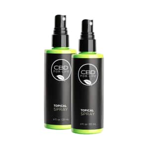 Set of 2 CBD For Life Topical Spray - 100 mg CBD - 4 fl oz