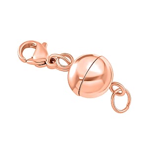 Doorbuster 9mm Lobster and Magnetic Lock with 2Inch Each Side Snake Extender Chain with 0.6x5mm Ring and 6mm Adjusting Smooth Beads, 9.3&times;9.5 mm Push Back (3 Pairs) ION Plated RG Stainless Steel