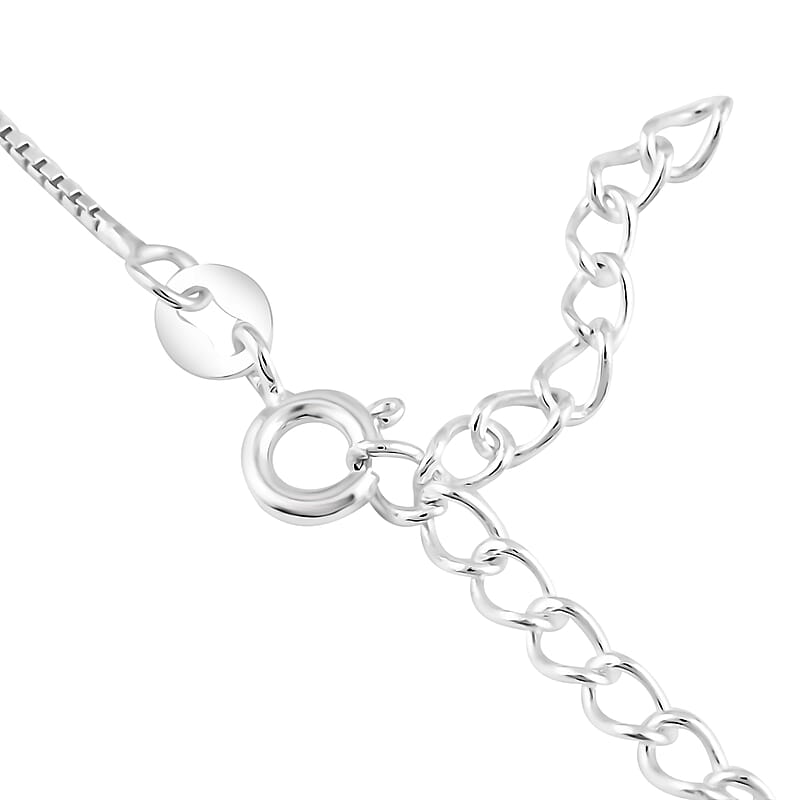 Blue Topaz and Simulated Diamond 0.90 ctw Pendant Necklace in Sterling Silver 18 Inches