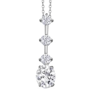 Simulated Diamond 2.75 ctw Pendant Necklace in Sterling Silver 18 Inches