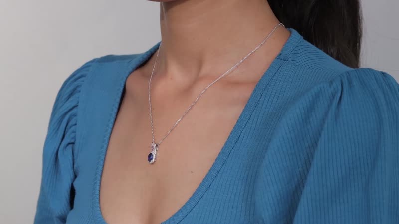 Ceylon Blue Sapphire and Multi Gemstone 1.35 ctw Ocean Blossom Pendant Necklace in 18K Vermeil RG and Rhodium Over Sterling Silver 20 Inches