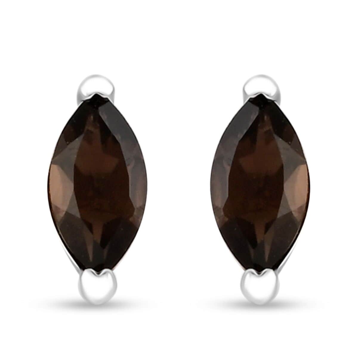 Simulated Smoky Quartz and Simulated Diamond 3.00 ctw Earrings, Pendant Necklace in Silvertone 18 Inches image number 5