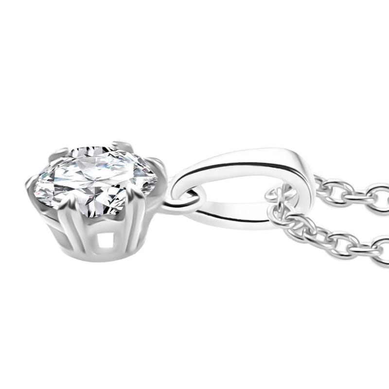 Moissanite 2.35 ctw Snowflake Earrings, Ring (Size 5.0), Pendant in Rhodium Over Sterling Silver with Stainless Steel Necklace 20 Inches