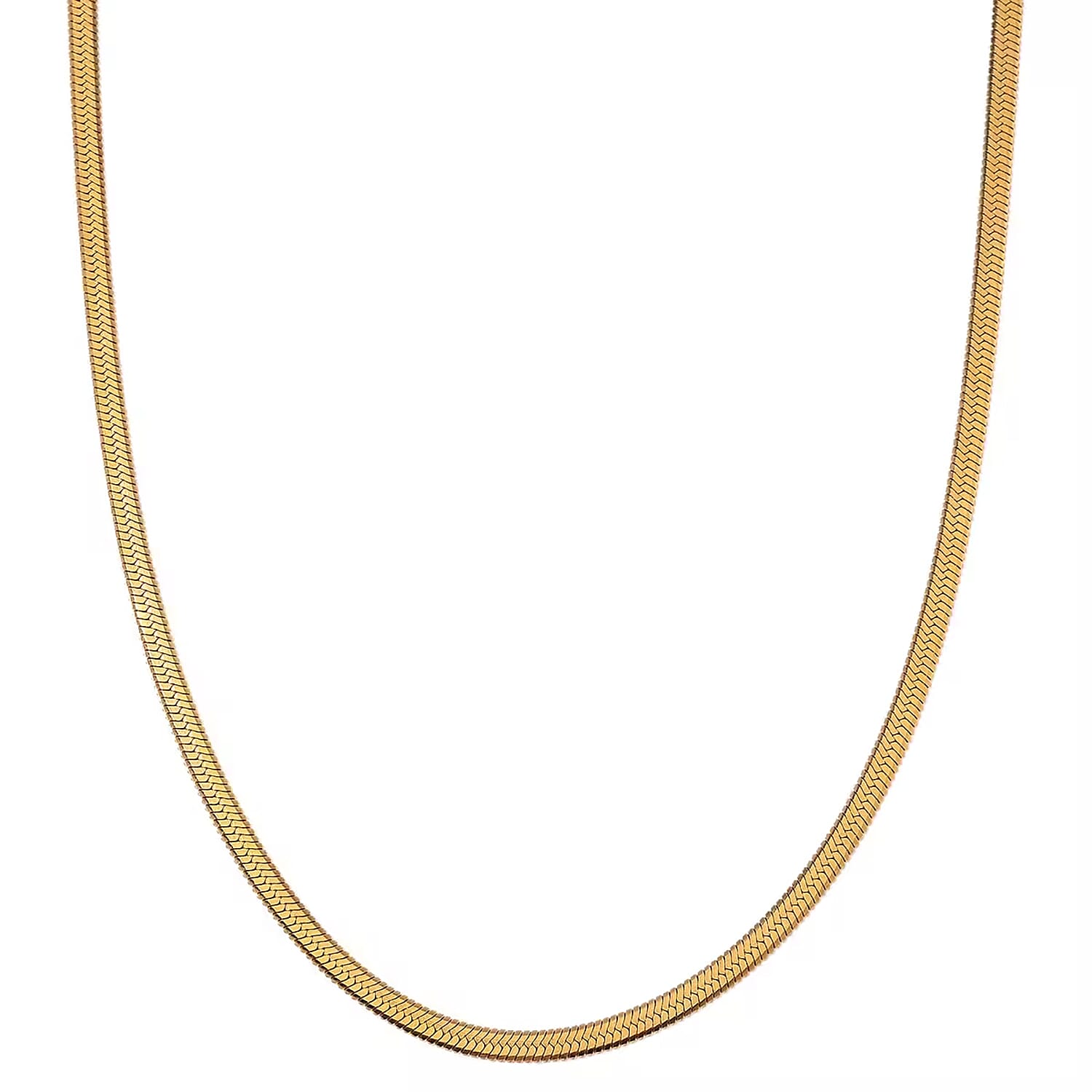 Set of 6 Paper Clip, Figaro, Snake, Beaded, Rope and Crystal Chain Necklace in ION Plated YG Stainless Steel (16, 18, 20, 22, 24, 26 Inches)