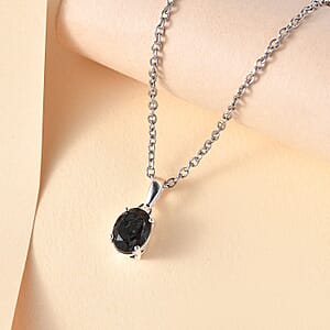 D'Joy Alexandrite Quartz (Triplet) 1.50 ctw Pendant in Sterling Silver with Stainless Steel Necklace 20 Inches