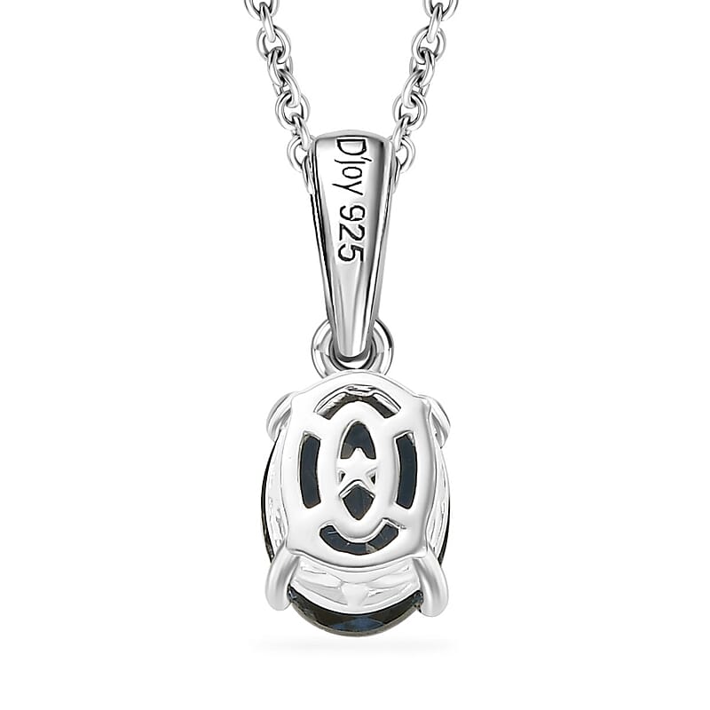 D'Joy Alexandrite Quartz (Triplet) 1.50 ctw Pendant in Sterling Silver with Stainless Steel Necklace 20 Inches