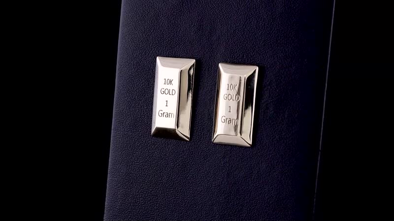 Set of 2 Bar in 10K Yellow Gold 2 Grams