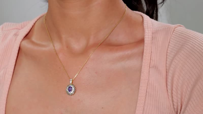 TLV Tanzanite, Multi Gemstone Pendant Necklace (20 Inches) in 18K Vermeil YG Over Sterling Silver 2.75 ctw