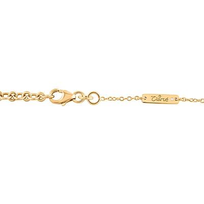 Clarte Gilded Collection Moissanite 0.55 ctw Gilded Pendant Necklace in Vermeil Yellow Gold Over Sterling Silver 18 Inches