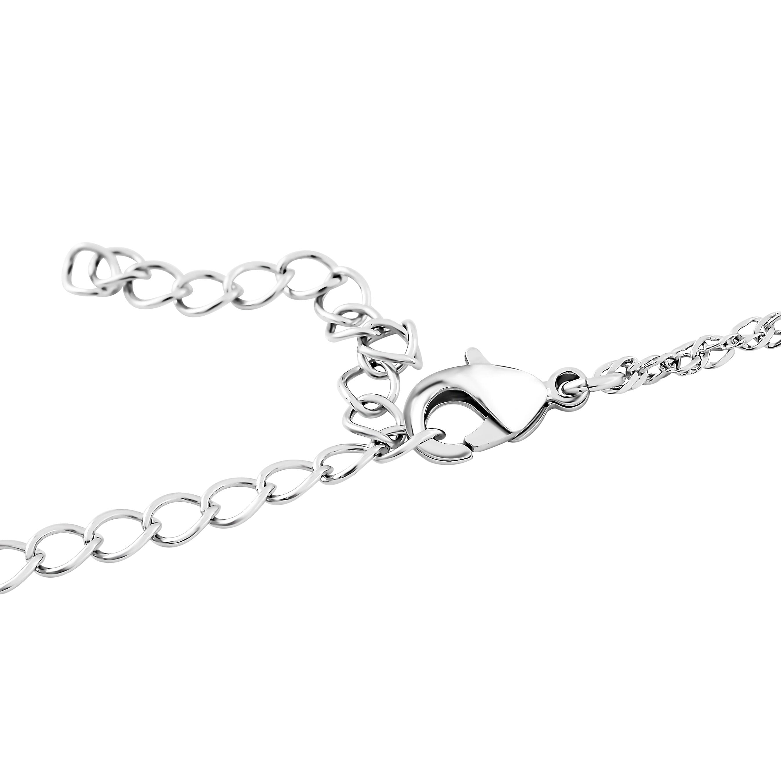 Simulated Alexandrite and Simulated Diamond 2.60 ctw Pendant Necklace in Silvertone 18 Inches