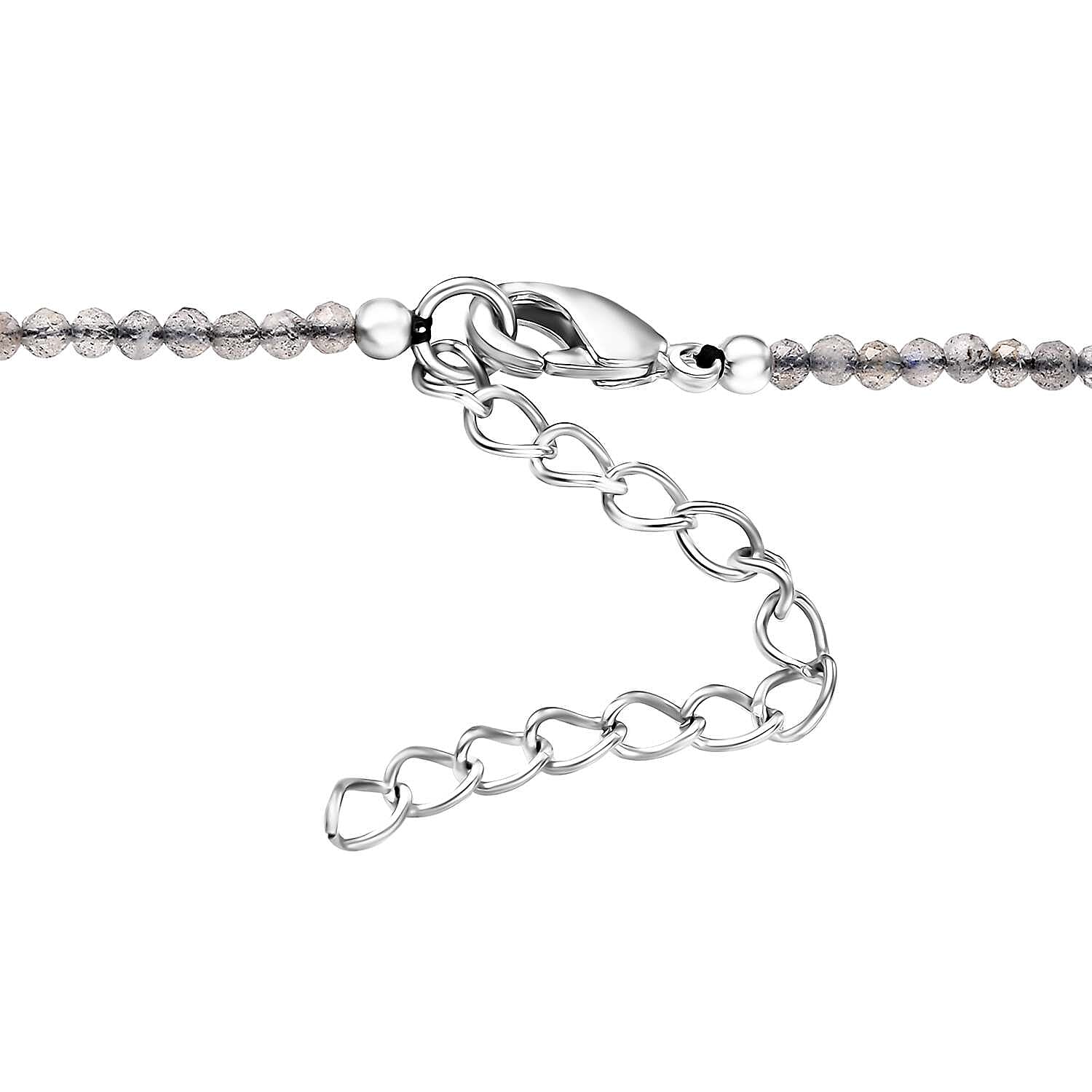 Karis Malagasy Labradorite 70.00 ctw Dragon Pendant with Beaded Necklace in Platinum Bond 18-20 Inches