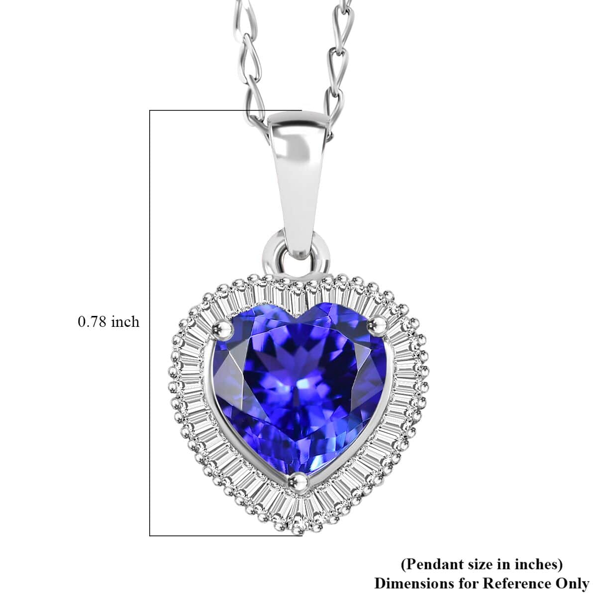 Rhapsody AAAA Tanzanite and E-F VS2 Diamond 2.30 ctw Heart Shape Ballerina Pendant Necklace in 950 Platinum 4.70 Grams 20 Inches image number 5