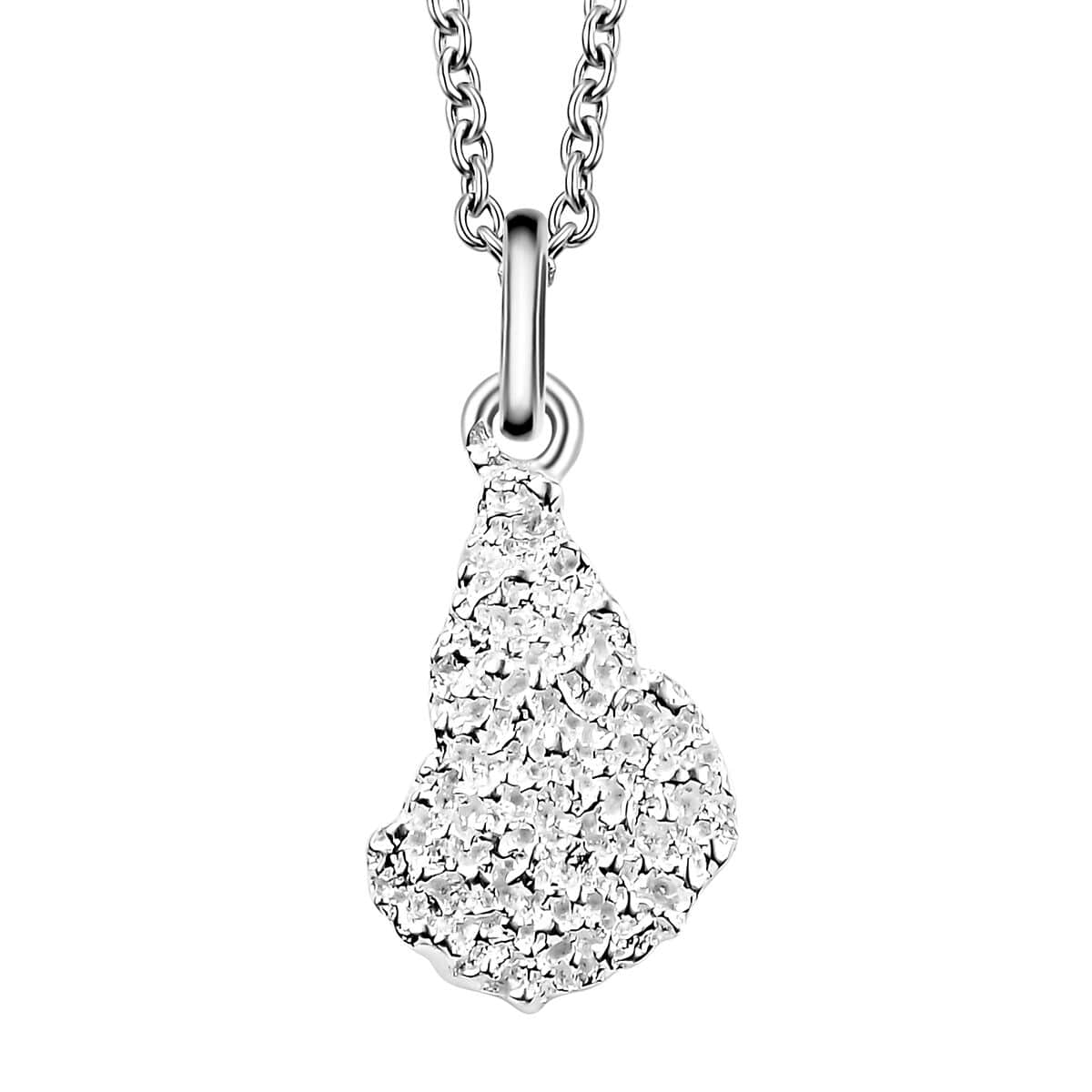 Pendant in Sterling Silver with Stainless Steel Necklace 20 Inches image number 0