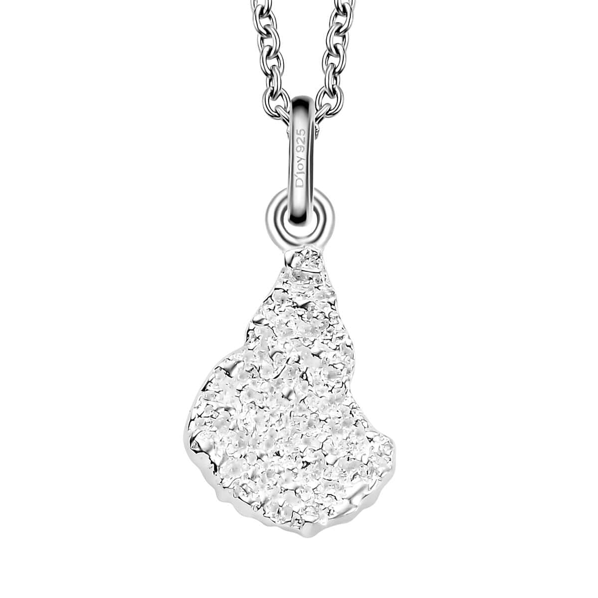 Pendant in Sterling Silver with Stainless Steel Necklace 20 Inches image number 4