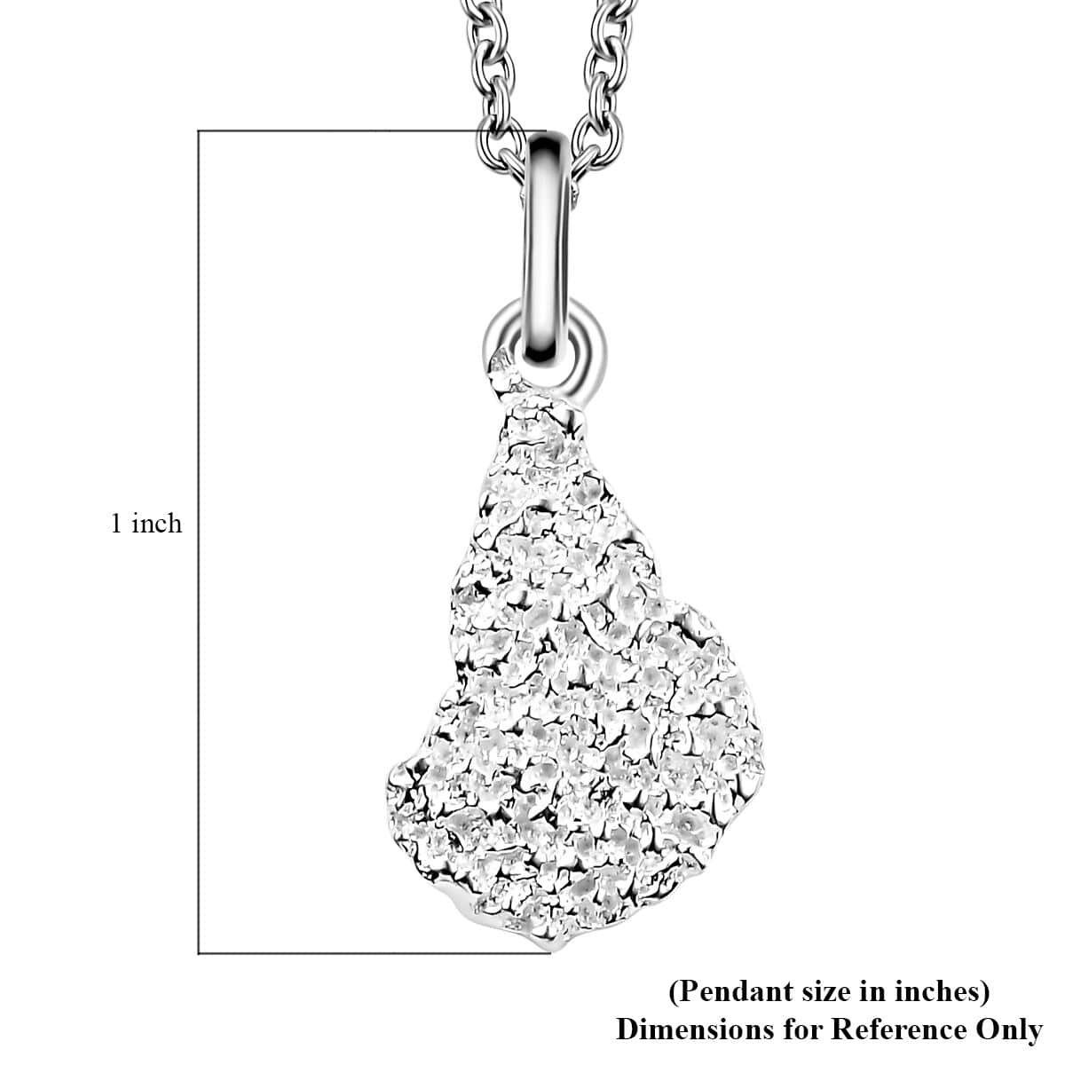 Pendant in Sterling Silver with Stainless Steel Necklace 20 Inches image number 5