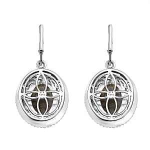 Karis Malagasy Labradorite 40.35 ctw Earrings, Ring (Size 7.0) and Pendant in 18K YG Plated and Platinum Bond with Stainless Steel Necklace 20 Inches