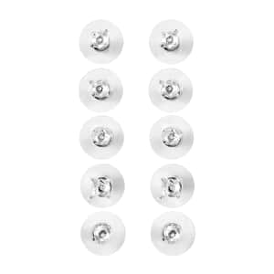 Set of 5 Sterling Silver Stud Earrings 2 Grams