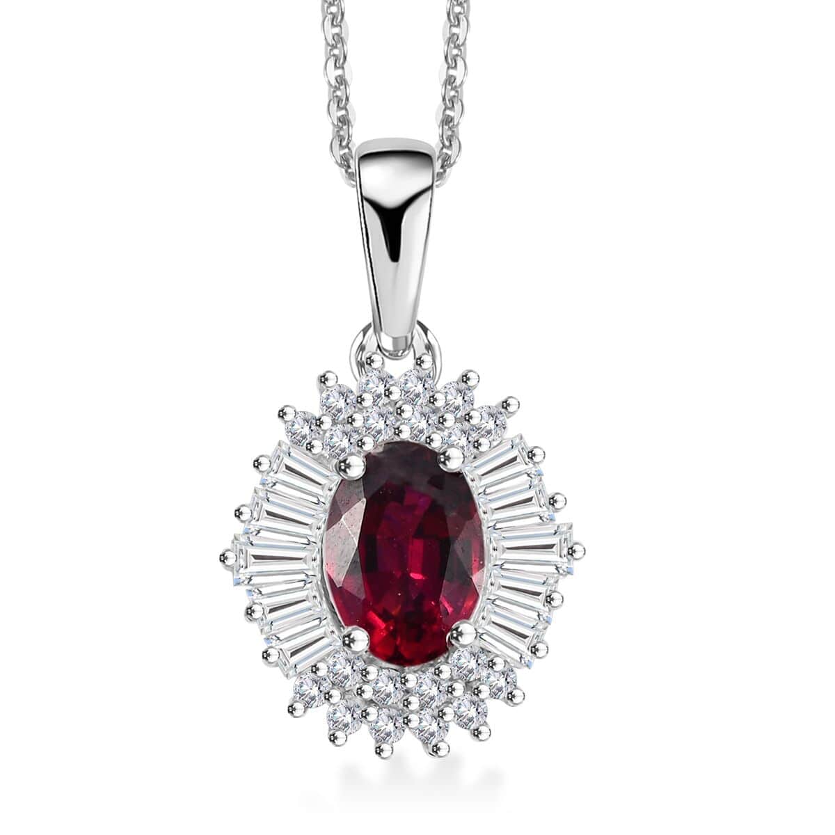 Sterling on sale silver rubellite pendant