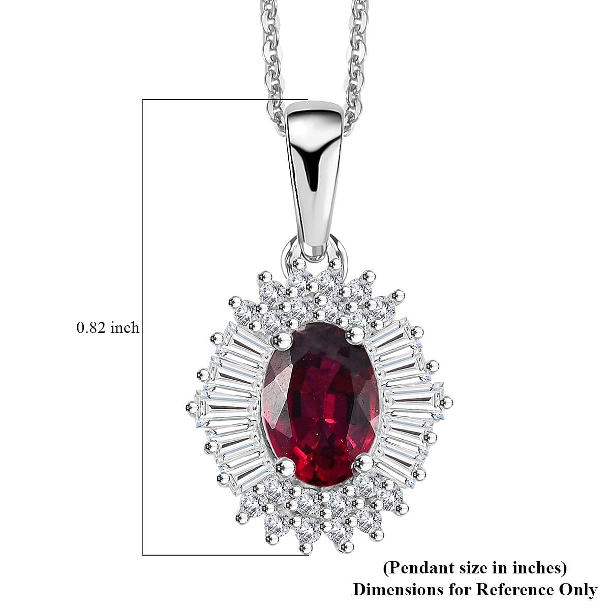 Premium Ouro Fino Rubellite and White Zircon 1.50 ctw Cosmic Bloom Pendant Necklace in Rhodium Over Sterling Silver 20 Inches
