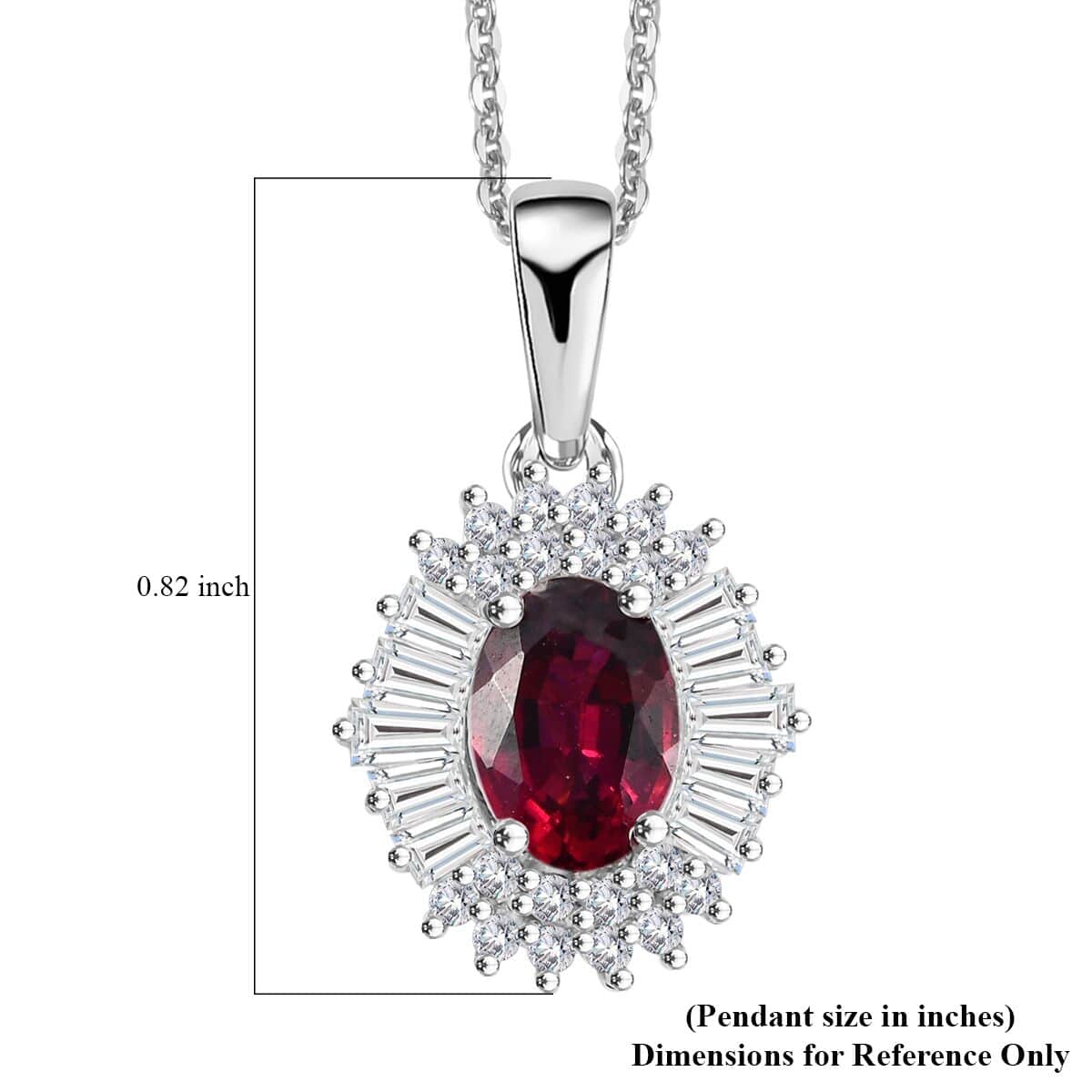 Premium Ouro Fino Rubellite and White Zircon 1.50 ctw Cosmic Bloom Pendant Necklace in Rhodium Over Sterling Silver 20 Inches image number 5