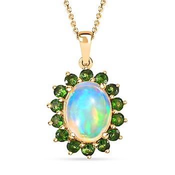 Ethiopian Welo Opal & Chrome Diopside - Product card gallery slide 1 (9432380408063)