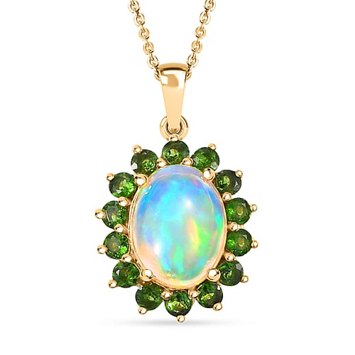 Ethiopian Welo Opal & Chrome Diopside - Product card gallery slide 1 (9432380408063)