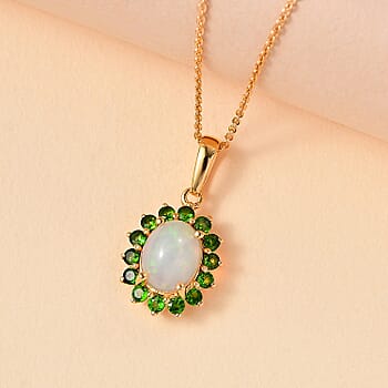 Ethiopian Welo Opal & Chrome Diopside - Product card gallery slide 2 (9432380408063)