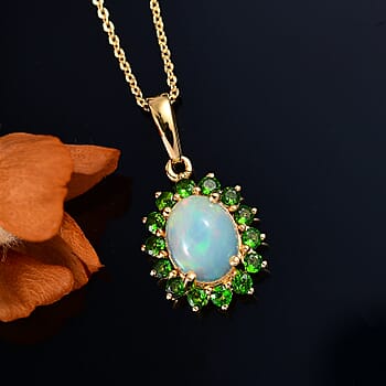Ethiopian Welo Opal & Chrome Diopside - Product card gallery slide 3 (9432380408063)