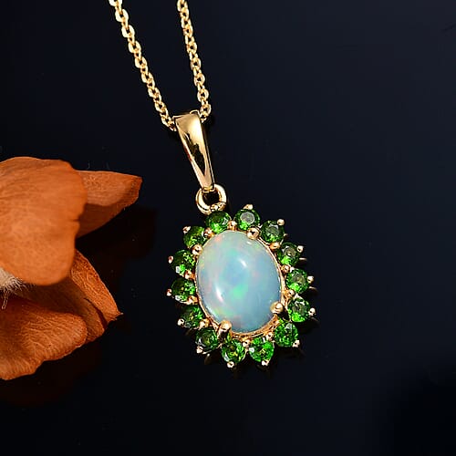 Ethiopian Welo Opal & Chrome Diopside - Product card gallery slide 3 (9432380408063)