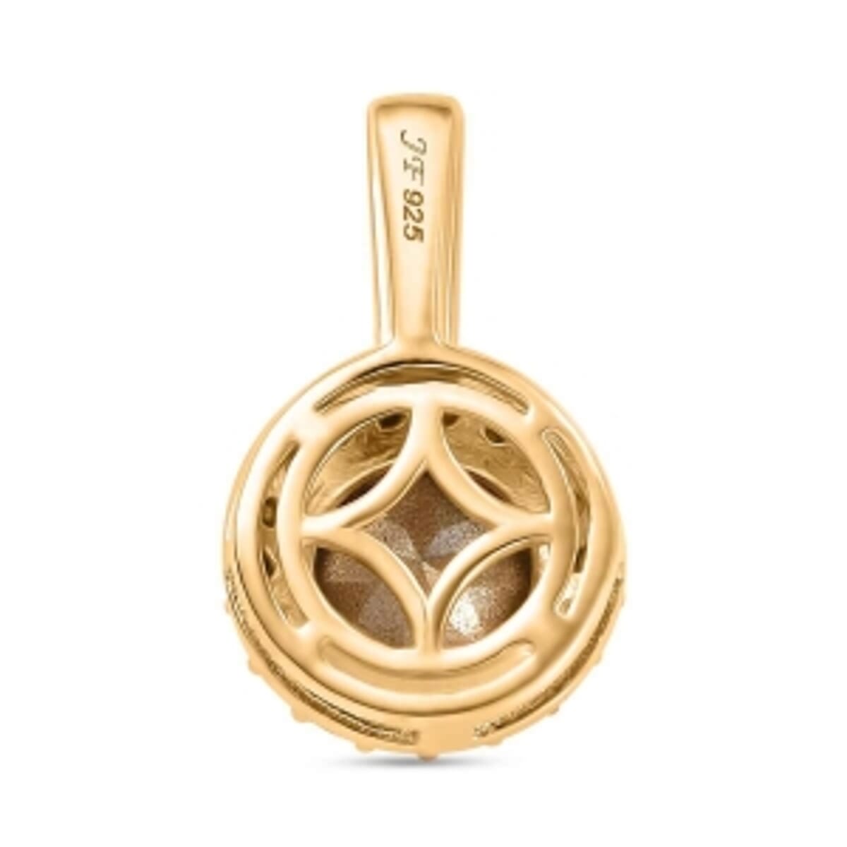 Austrian Crystal 9.17 ctw Ring (Size 11.5) and Pendant in Vermeil YG Over Sterling Silver image number 9