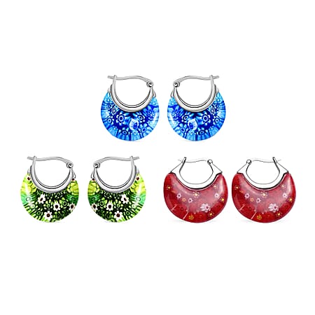 Blue & Red & Green Floral - Product card gallery slide 1 (10176627278137)
