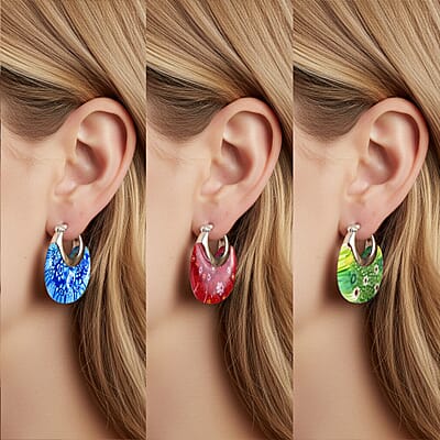 Blue & Red & Green Floral - Product card gallery slide 3 (10176627278137)