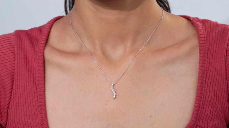 Luxuriant Lab Grown Diamond Pendant Necklace (20 Inches) in Rhodium Over Sterling Silver 0.33 ctw