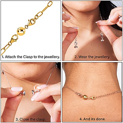 Set of 12, 14K YG Over Sterling Silver 9mm Round Magnetic Lock with Lobster Clasp (30 g)