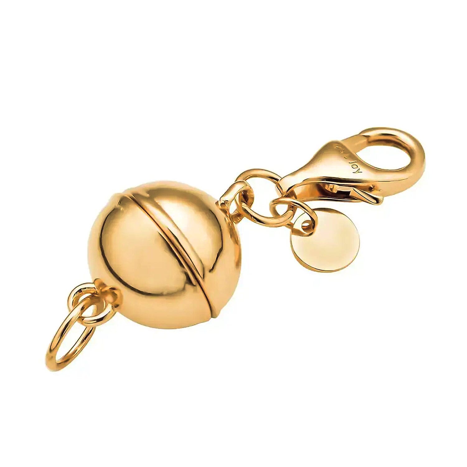 Set of 12, 14K YG Over Sterling Silver 9mm Round Magnetic Lock with Lobster Clasp (30 g)