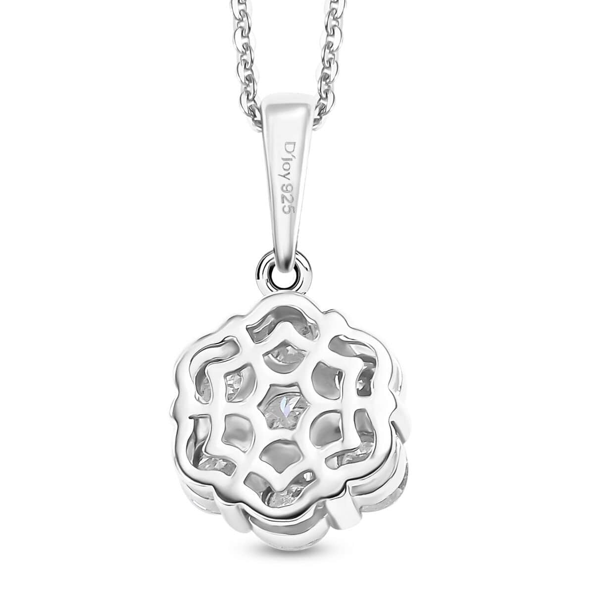 Moissanite 1.25 ctw Pendant Necklace in Rhodium Over Sterling Silver 20 Inches image number 4