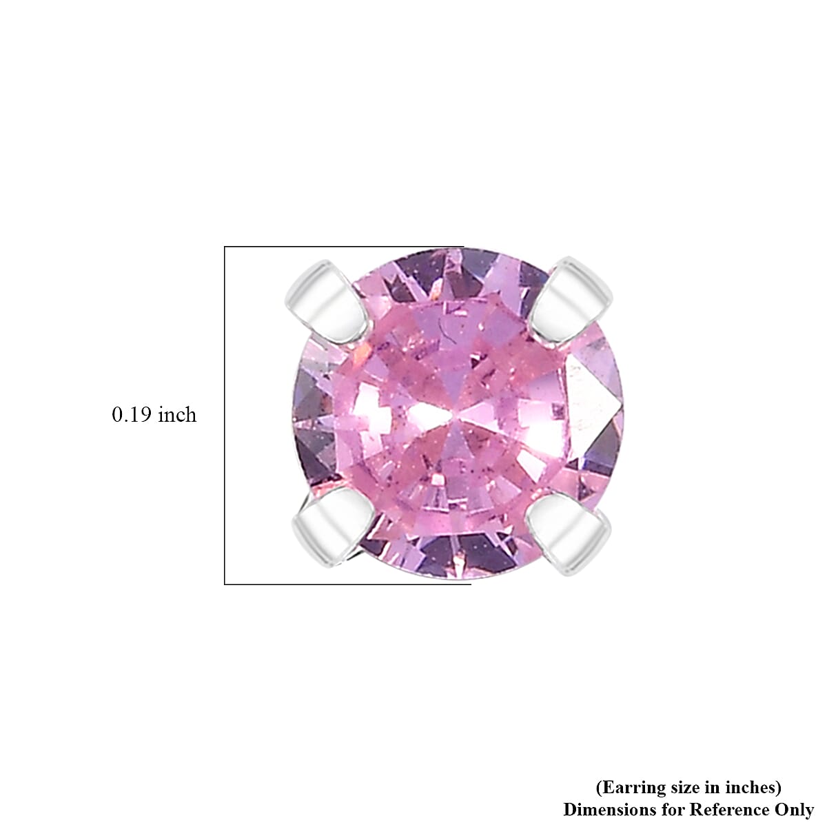 Set of 3 Simulated Pink, Yellow and Champagne Color Diamond 4.85 ctw Stud Earrings in Sterling Silver 