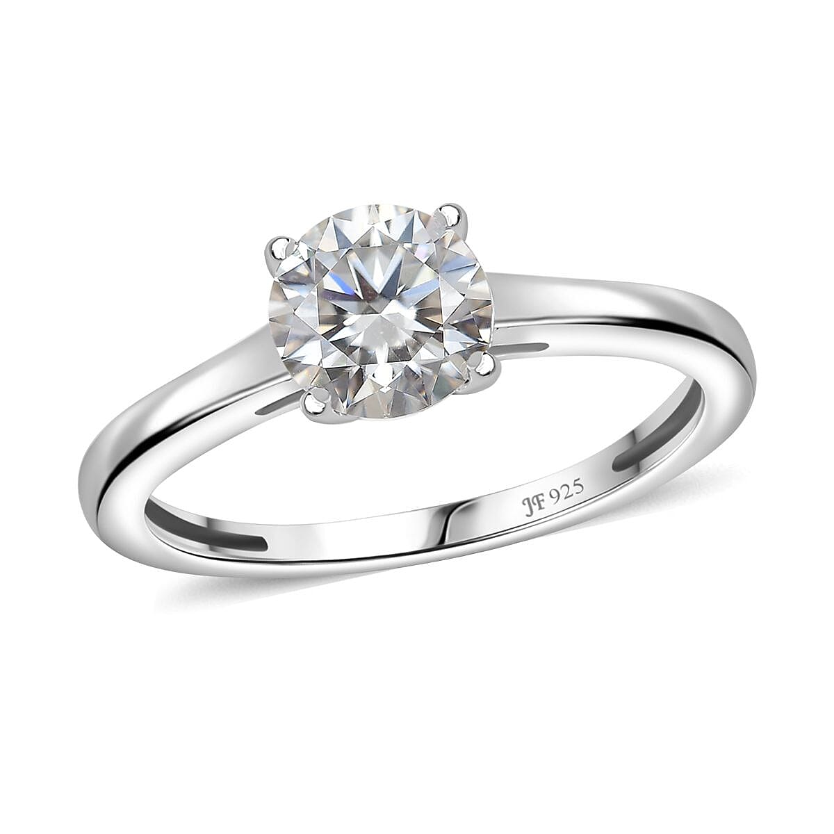 J Francis Embellished with Zirconia by Swarovski 3.25 ctw Solitaire Ring (Size 9.0), Pendant in Rhodium Over Sterling Silver with Stainless Steel Necklace 20 Inches image number 3