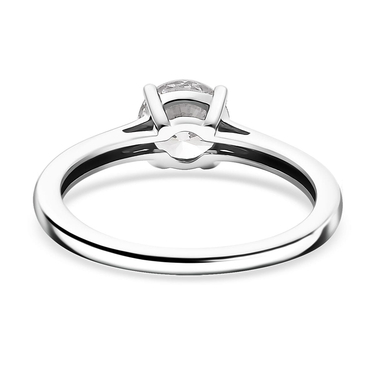 J Francis Embellished with Zirconia by Swarovski 3.25 ctw Solitaire Ring (Size 9.0), Pendant in Rhodium Over Sterling Silver with Stainless Steel Necklace 20 Inches image number 5